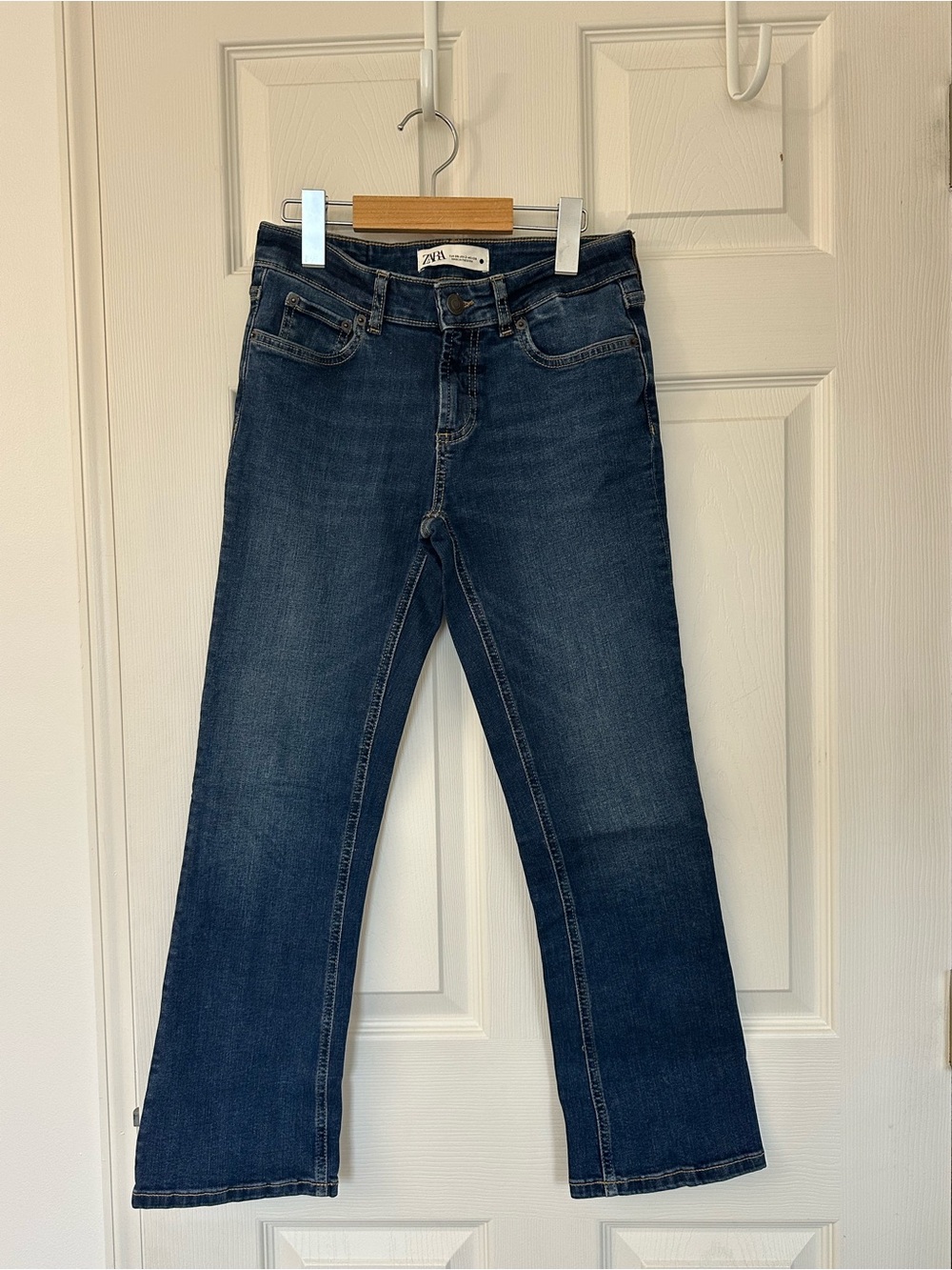 Zara Mid-Dark Blue Straight Jeans